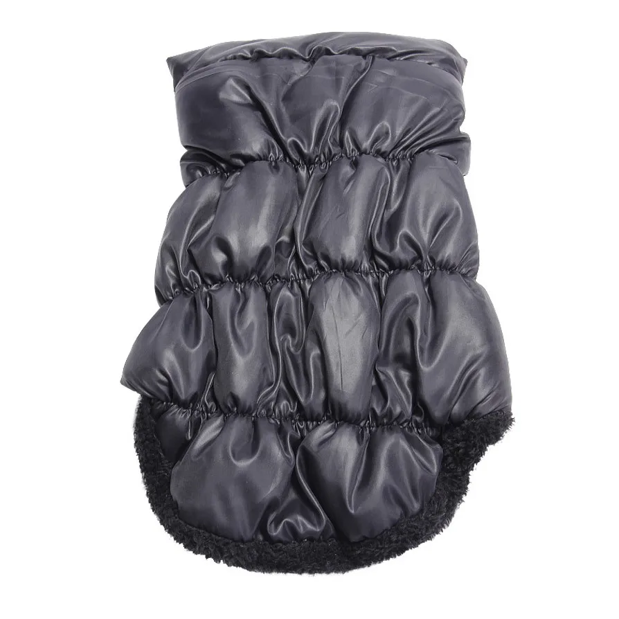 black XS-3XL зимняя одежда для больших собак, теплая водонепроницаемая одежда для маленьких собак, утолщенная куртка для собак, щенков, чихуахуа - Цвет: black