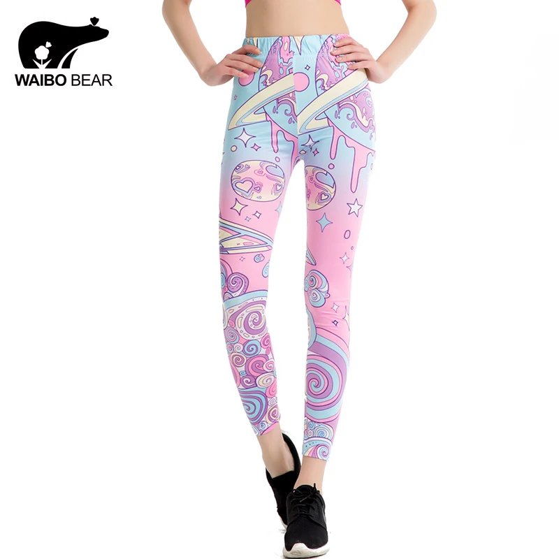 Леггинсы женские в стиле Харадзюку брюки-карандаш для фитнеса джеггинсы WAIBO BEAR