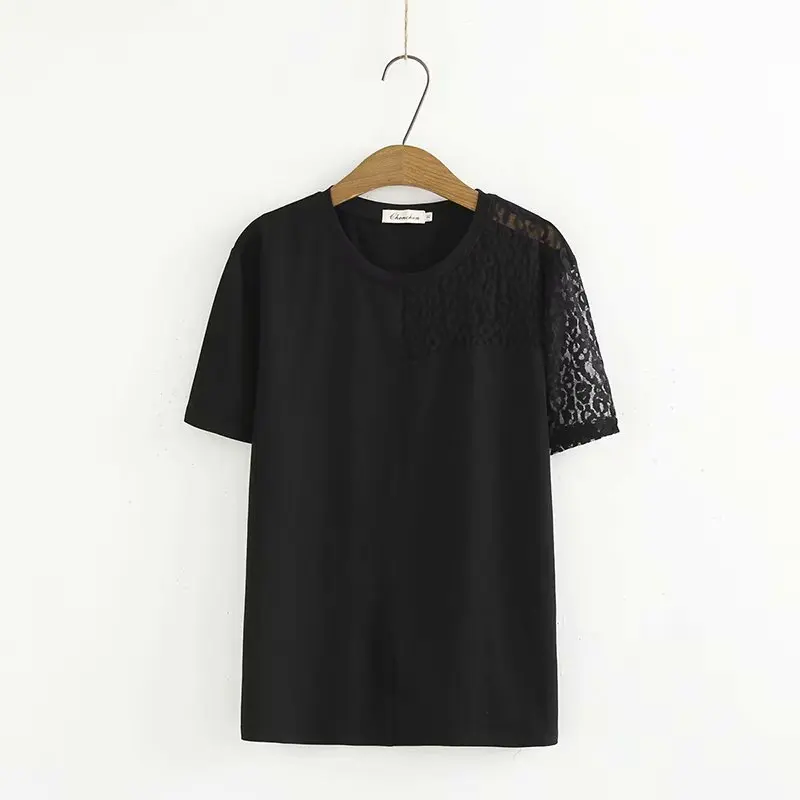 Женская хлопковая Футболка с круглым вырезом однотонная белая футболка коротким