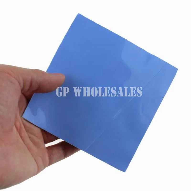 

blue 100*100*2.5mm Soft Silicone Thermal Pad/Thermal Pads for Heatsink Laptop /IC /GPU /VRAM Cooling, LED Gap Sealing Insulating