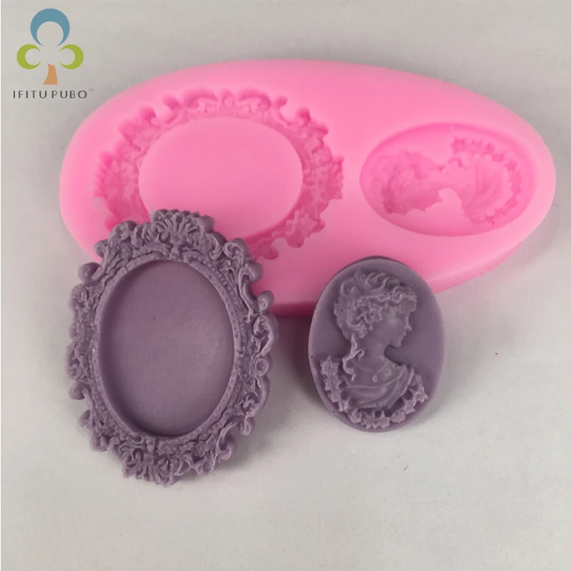 2 шт./компл. королева голова портретная рамка силиконовая смола форма для