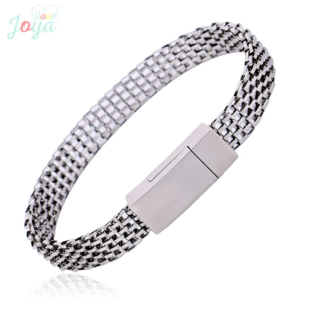 Joya Love Easy-hook Silver Bracelet For Men Stainless Steel Fashion Simple Jewelry Wholesale Gift Bracelets &amp Bangles | Украшения и