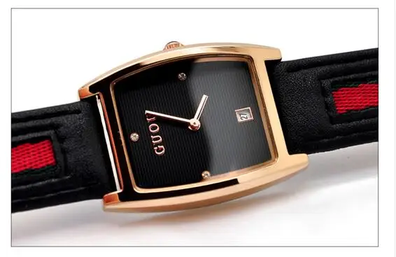 Новинка 2018 женские часы модные трендовые ретро-баррель с календарем кварцевые