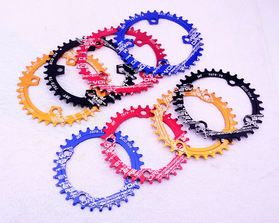 Einzigen geschwindigkeit система Breite kettenblatt 104 BCD RUNDE 32t 34t 36t 38t MTB 11 s 10 s 9 s 1*11 Kurbel Kettenblatt кольцо