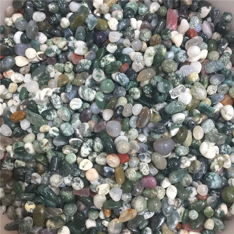 

100g cute natural stones and minerals seaweed agate tumbled stone healing crystal for home decoration & aquarium decoration