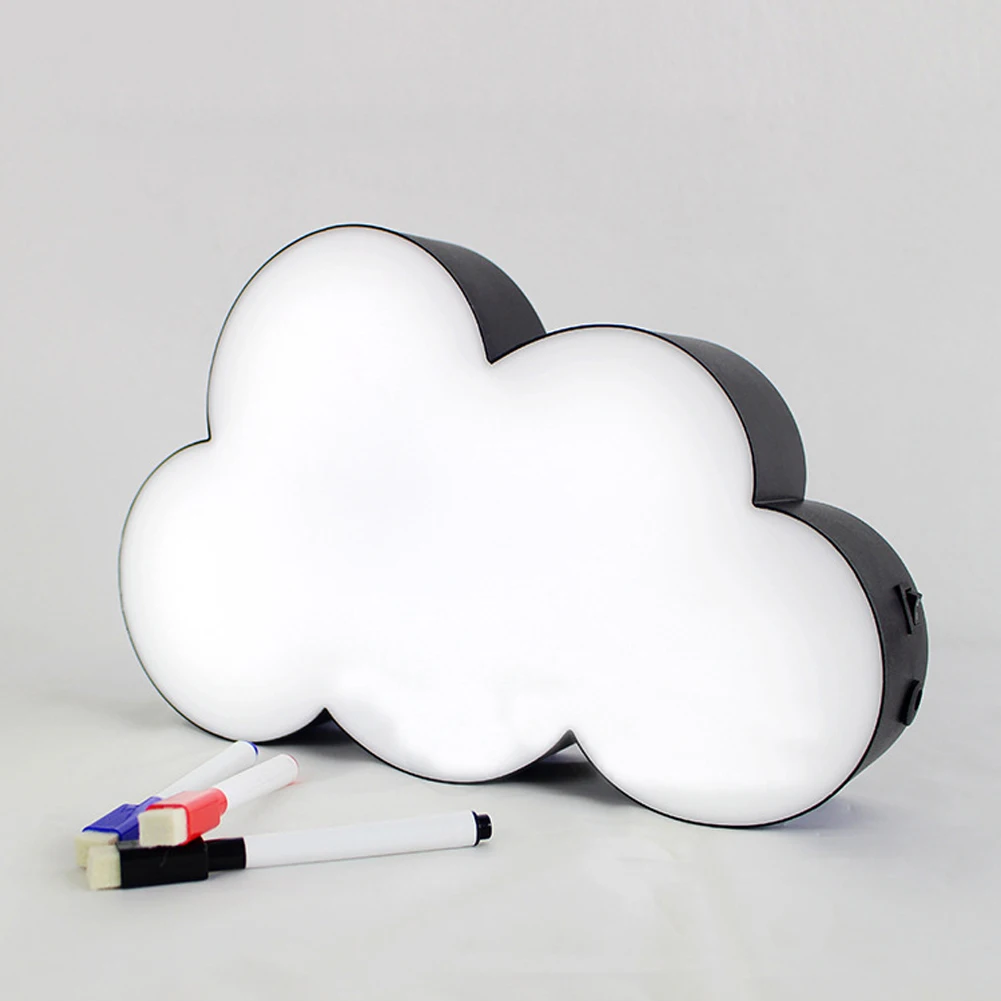 Led сообщение настенное крепление в форме облака рука письменный стол патрон милый ночной Светильник батарея USB практичный портативный Декор для дома