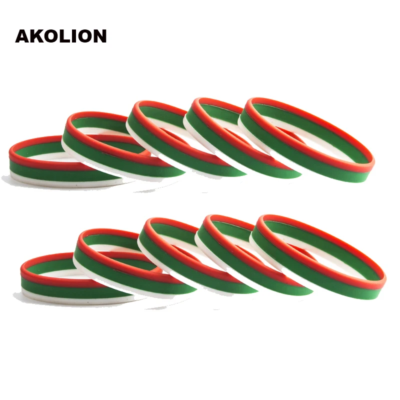 

Colorful Trendy Silicone Rubber Bracelets Sports Wrist Band Bangle for Women Men 10pcs FB-0023