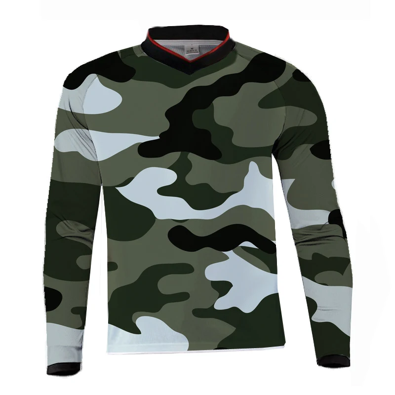 Мотокросса Джерси Горные camiseta ropa mtb с длинным рукавом камуфляж мото Горный