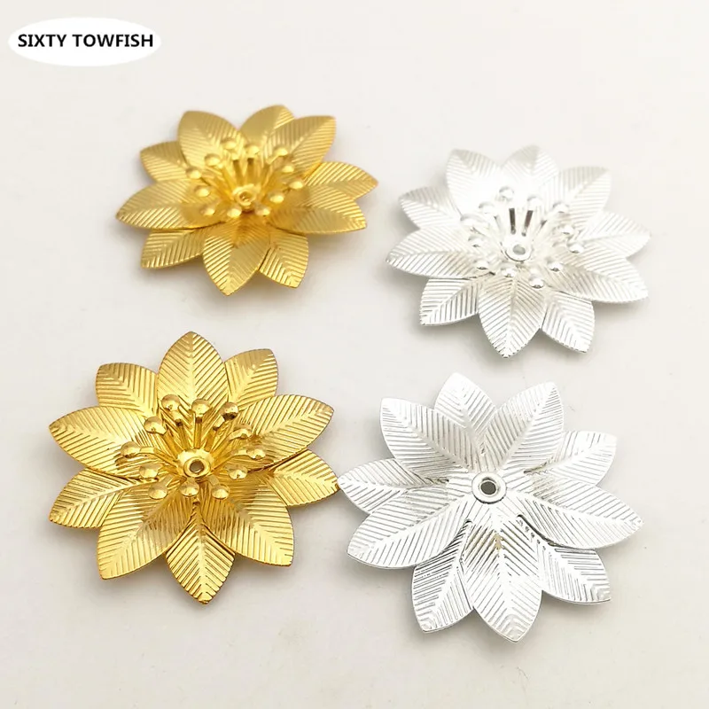 

20 шт./лот 29 мм 5 цветов медные филигранные цветы ломтик стереоскопические прокладки Подвески DIY ювелирные аксессуары фурнитура B103157