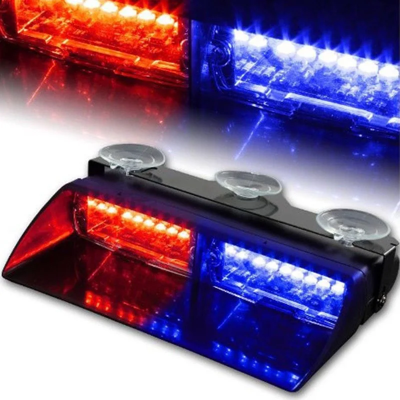 mayitr 16led signal car led flashlight safety fireman emergency window sign warning light 02001 16W LED RED BLUE | Автомобили и