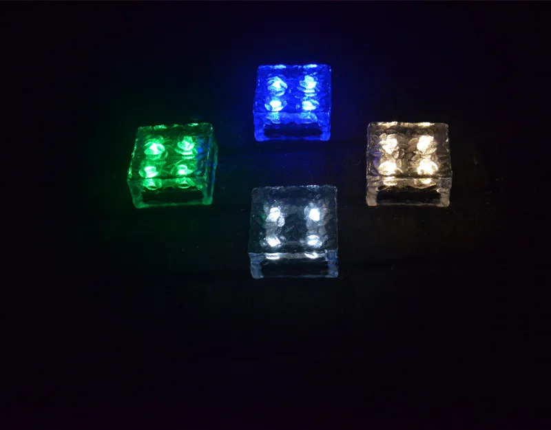 10 * 10led outdoor solar underground light waterproof garden lawn lamp glass ice brick tile floor | Освещение