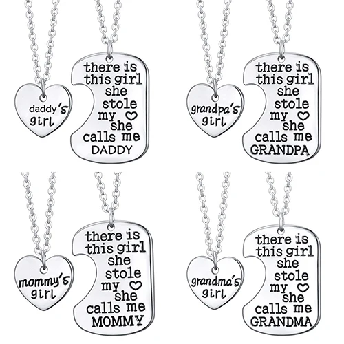 Ожерелья цепочки с кулоном для мамы и папы 1 комплект 2 шт.|chain necklace|girl pendantdaddys girl |