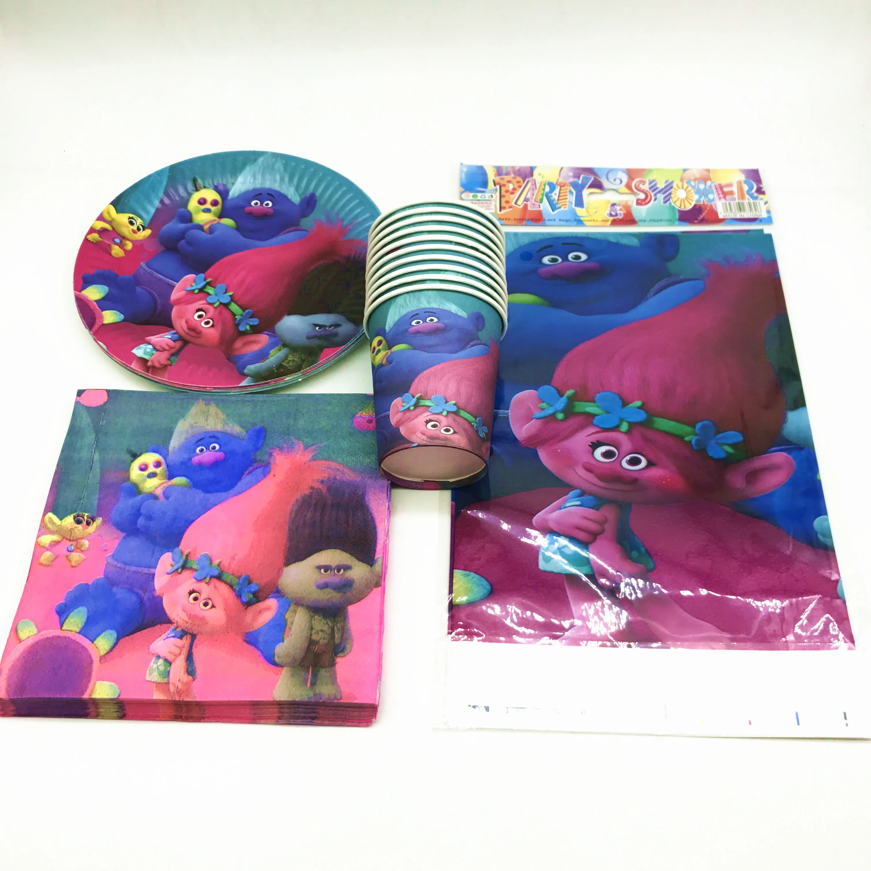 41 шт тема троллей дизайн детский душ Дети Девочки Мальчики День рождения