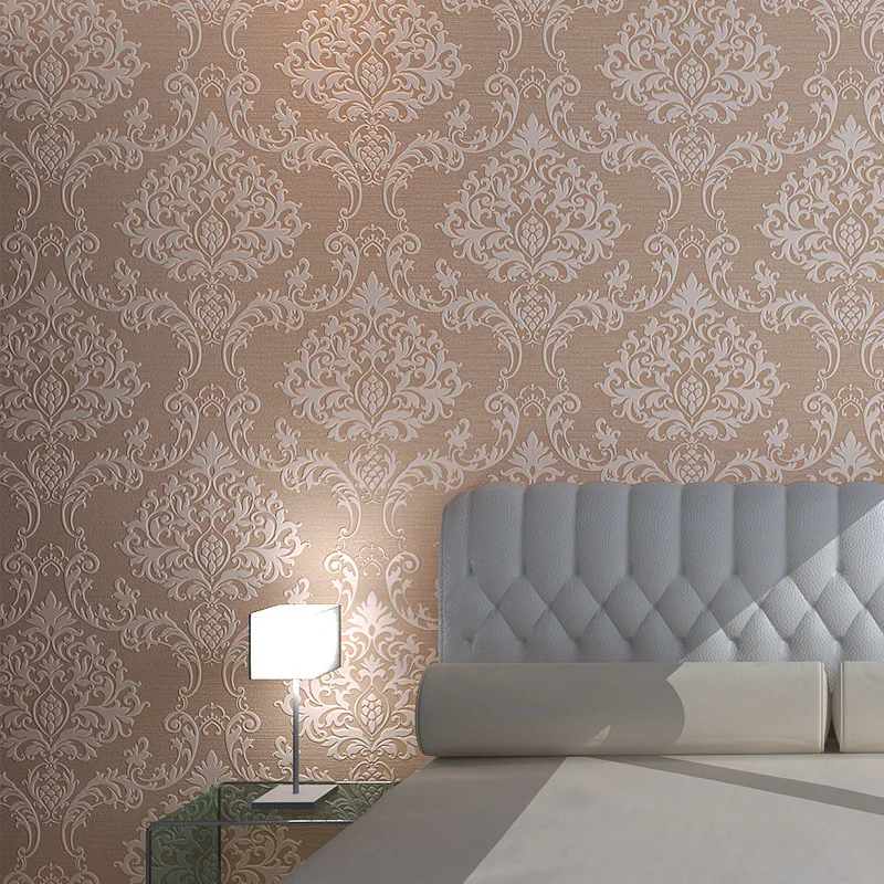 Дамасская ткань в европейском стиле Промытые толстые стереоскопические 3d обои