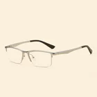 Новинка 143, антисиние эластичные зеркальные очки для офиса из алюминиево-магниевого сплава, мужские полуоправы для очков при близорукости, мужские оправы для очков