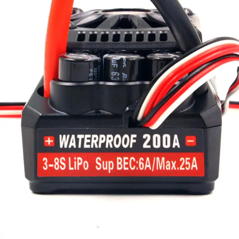 Leopard Hobby Ground WP BL5 200A ESC водонепроницаемый 34 в (Макс 5) 3 8S для радиоуправляемых