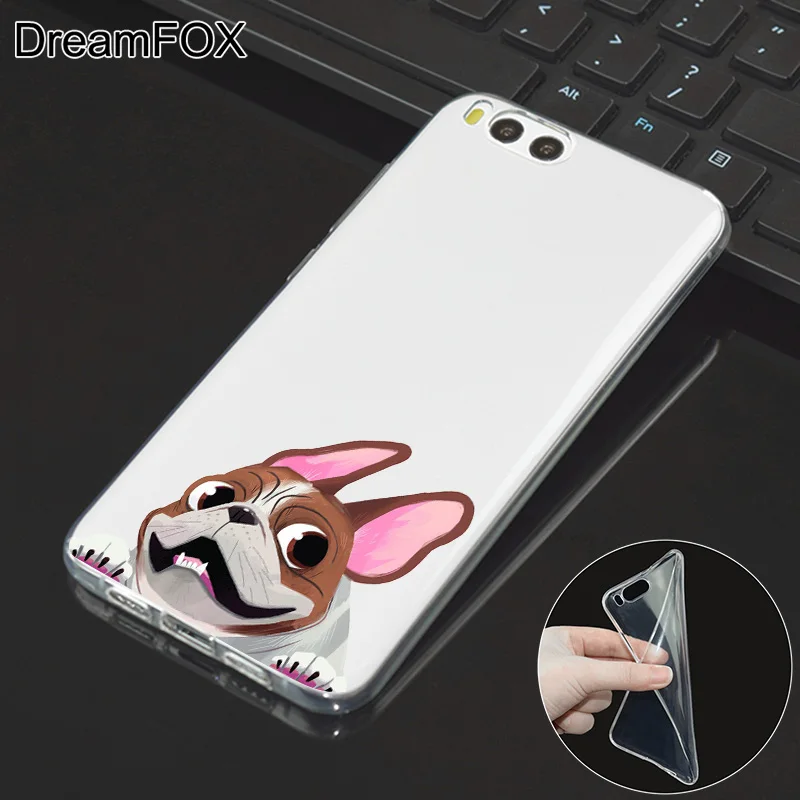 DREAMFOX M485 Французский Собака породы бульдог Мягкий ТПУ силиконовый чехол для Xiaomi Mi