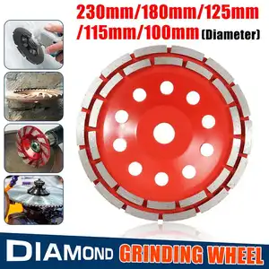 DOERSUP 100115125180230 мм, двухрядный алмазный шлифовальный круг, диск, зеркальная чаша, бетон, гранит, камень, керамический инструмент
