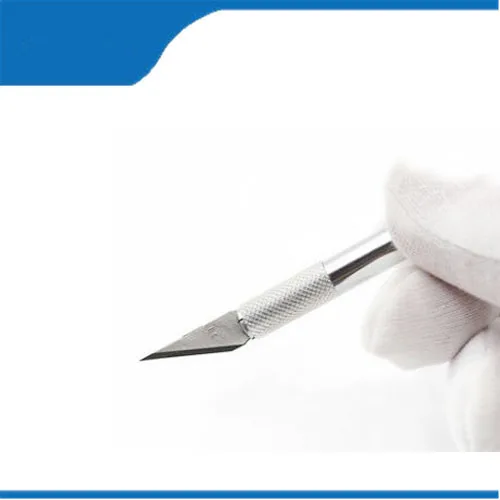 1 комплект/металлической ручкой скальпель лезвие Ножи дерево Бумага Резак