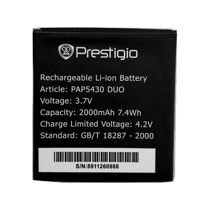 

PAP5430 DUO 2000mah High Quality Replacement Li-ion Battery Battery for Prestigio PAP5430 DUO MultiPhone Battery