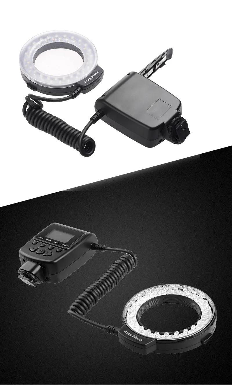 Travor RF-550D светодиодный Кольцевая вспышка для макросъемки для светильник с 8 переходное кольцо для Nikon Canon Pentax Olympus Panasonic Камера как FC100 Кольцевая вспышка
