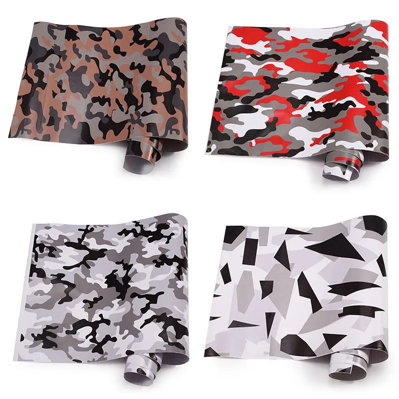 Высококачественная камуфляжная виниловая пленка для автомобиля черная белая