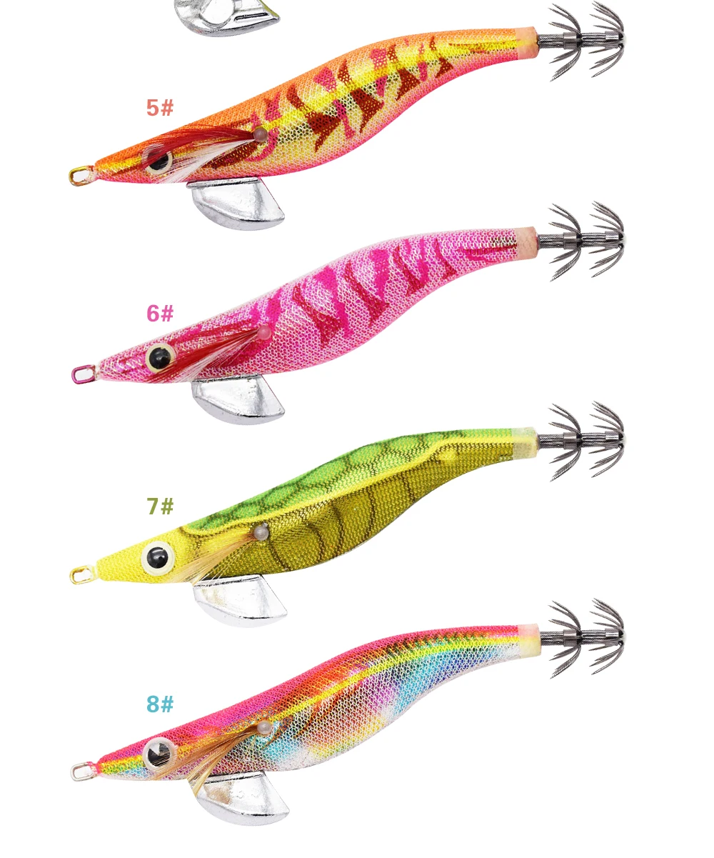 SW 1 пьезы ZS anzuelos de pesca de segnuelo duro camarones luminosos de calamar