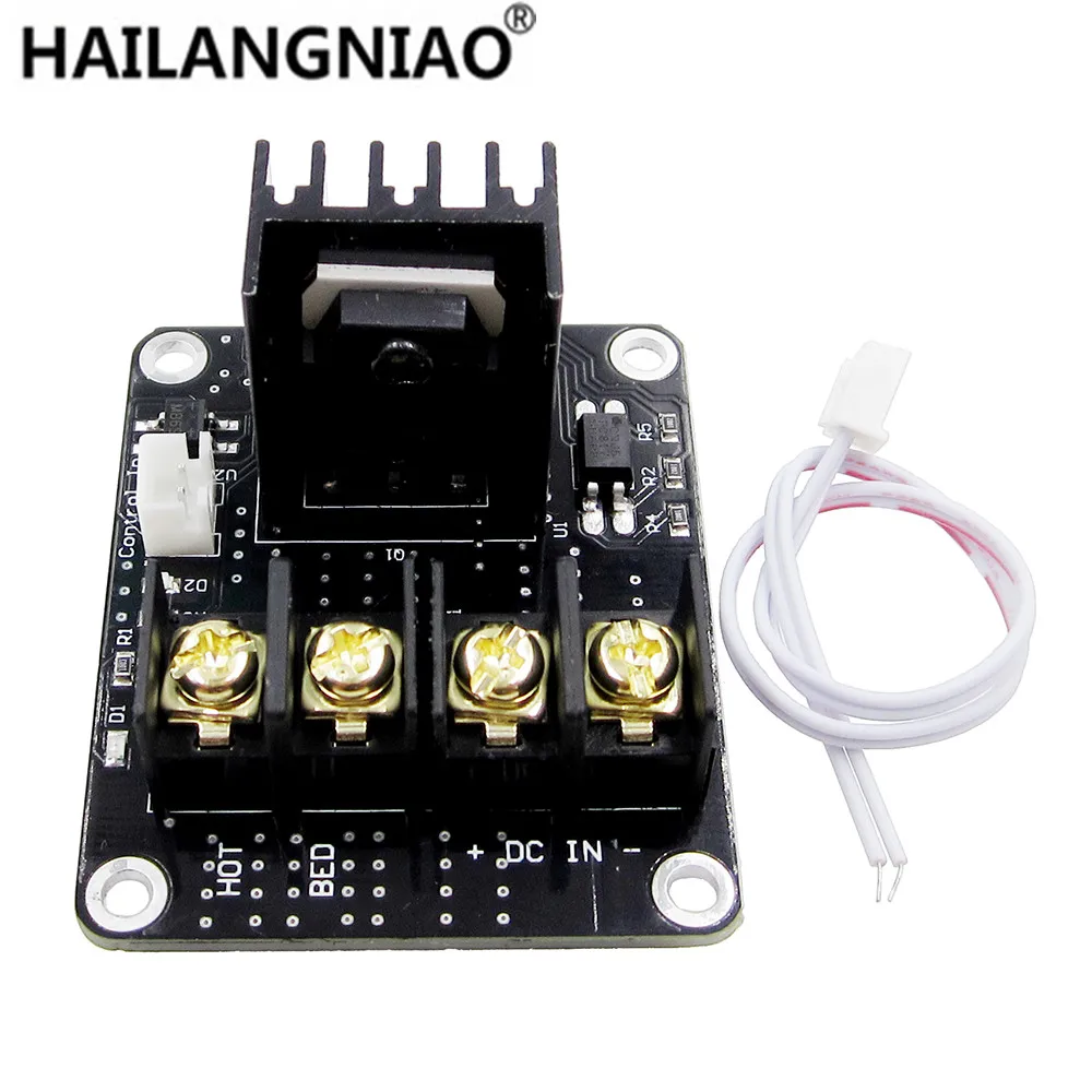 

5pcs/lot 3D Printer Heated Bed Power Module /Hotbed MOSFET Expansion Module Inc 2pin Lead With Cable for Anet A8 A6 A2 Ramps 1.4