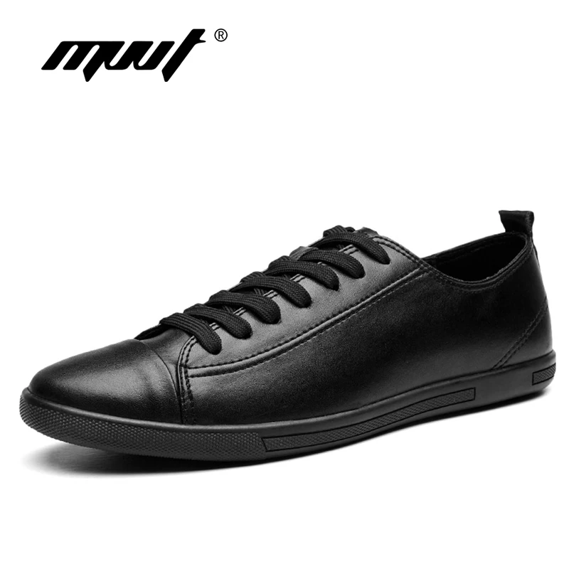 Perfect Design Fashion Men Casual Shoes Genuine Leather Classic Comfortable Soft Black White Zapatos Hombre | Обувь