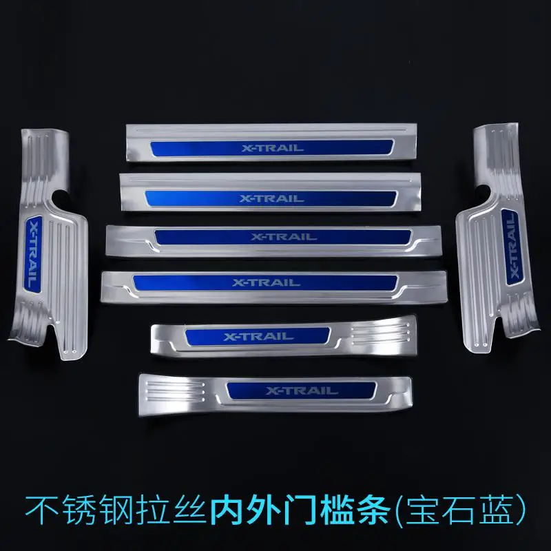 Для Nissan X-Trail X Trail T32- высококачественная нержавеющая сталь накладка протектора для багажника Накладка/порог дверь порог - Цвет: 2