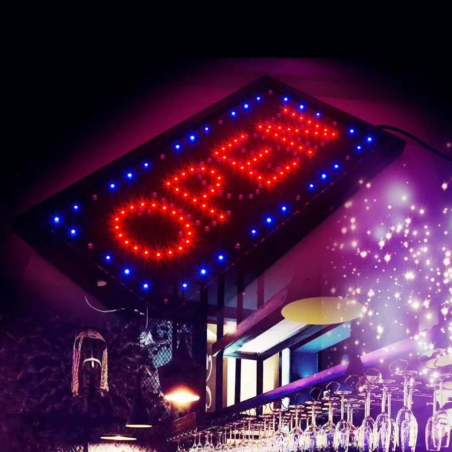 Ярсветодиодный светодиод 2 в 1 открытый и закрытый магазин деловой знак 9 8*20 47