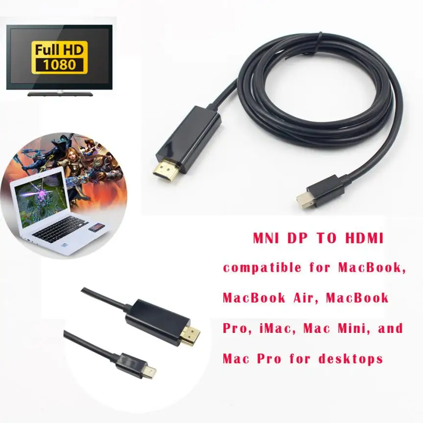 Мини DP для HDMI адаптер Macbook Pro Air Mac tv Новый Thunderbolt Mini display Z1023 Прямая поставка| |