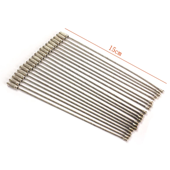 5 20 шт трос брелок для ключей Автомобильный провод из нержавеющей стали авто