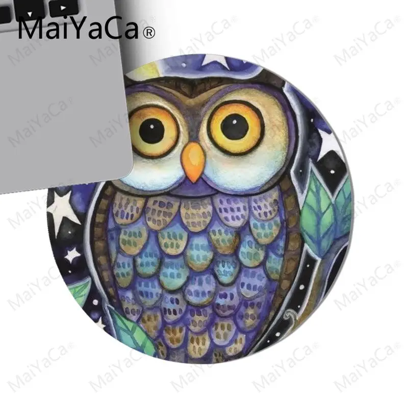 MaiYaCa новый дизайн Совы рисунок красивый коврик для мышки в стиле аниме круглый