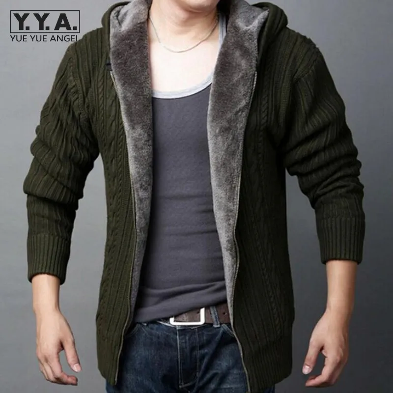 Новое поступление мужские кардиганы свитера повседневные на молнии с капюшоном