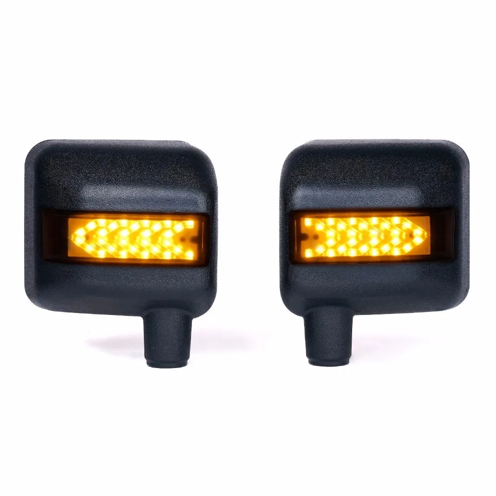 2pcs LED Side Mirror Housing Lights For Jeep Wrangler JK 2007-2018 Offroad Rearview Cover DRL Turn Signal | Автомобили и