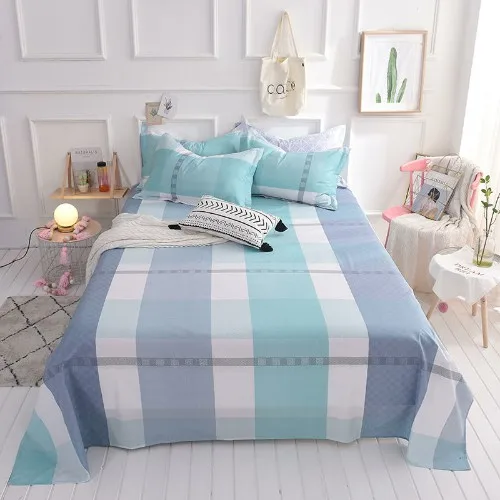 bedsheet 10 Хлопок, простыня для кровати, односпальная, двойная, полностью королевская, с цветочным рисунком, хлопок, простыни, покрывало для кровати, sabanas de algodon, drap de lit - Цвет: bedsheet 10