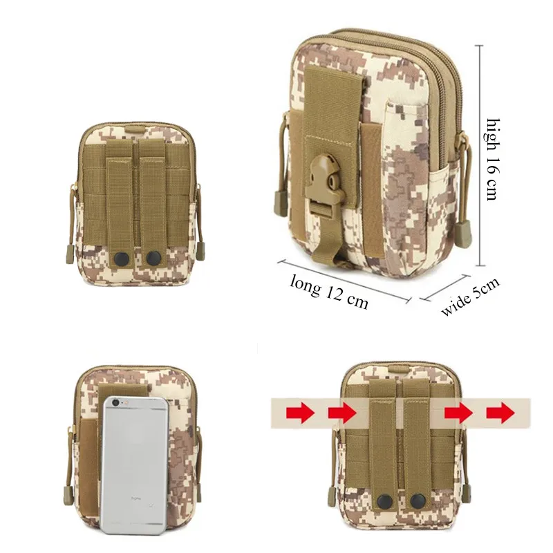 High Quality Ride Travel Camouflage Waist Bag Fanny Pack Men Walking Mountaineering Band phone pouch bag for iphone 6 7 8 xiaomi | Мобильные