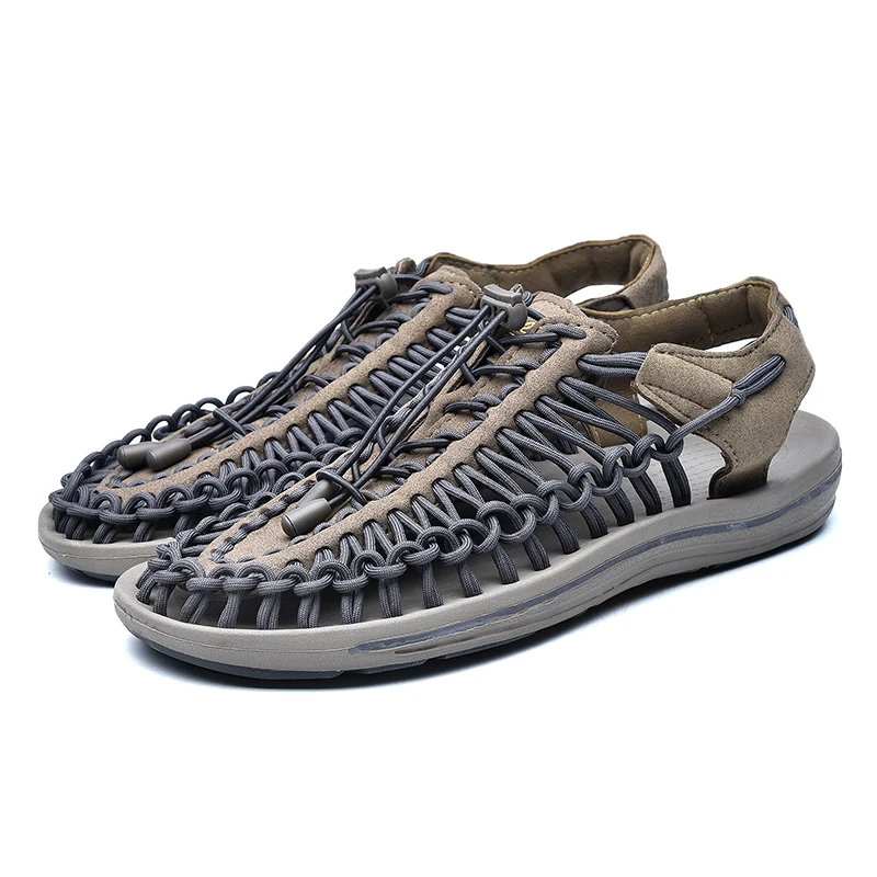 New Casual Men Soft Sandals Comfortable Men Summer Lycra Sandals Men Roman Summer Outside Home Beach Sandals Big Size DA0234