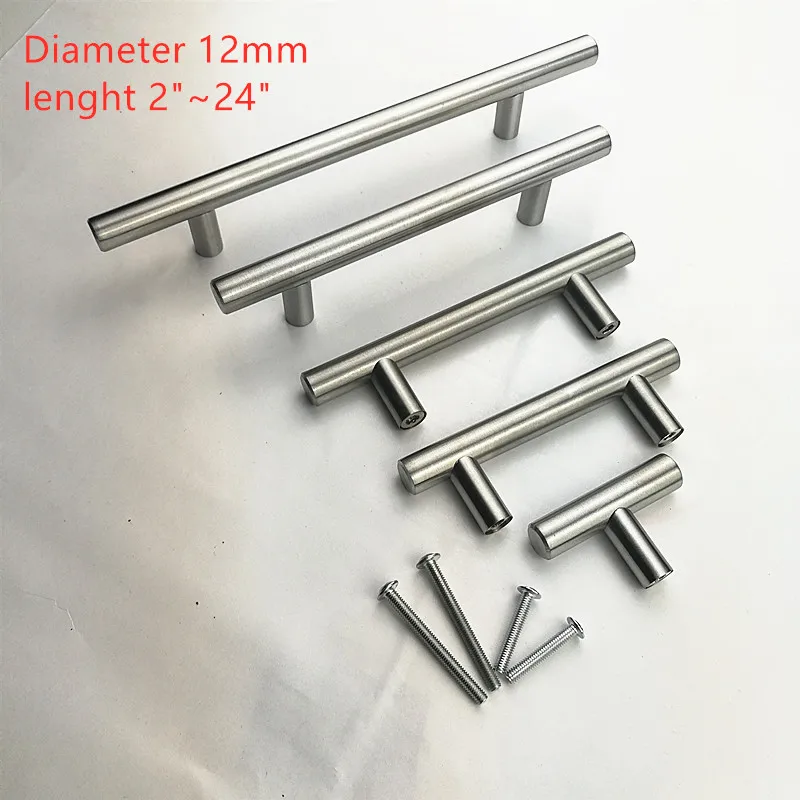 Матовая золотая ручка из нержавеющей стали Т образная для кухонного шкафа 2 24