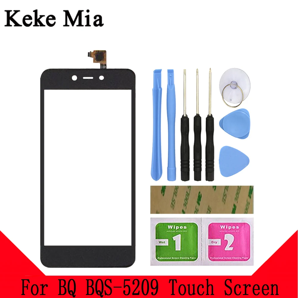 Keke Миа 5," 5209 сенсорный экран дигитайзер для BQS BQ-5209L Strike LTE 5209 сенсорный экран панель Стекло сенсор Замена - Цвет: Black With Tools
