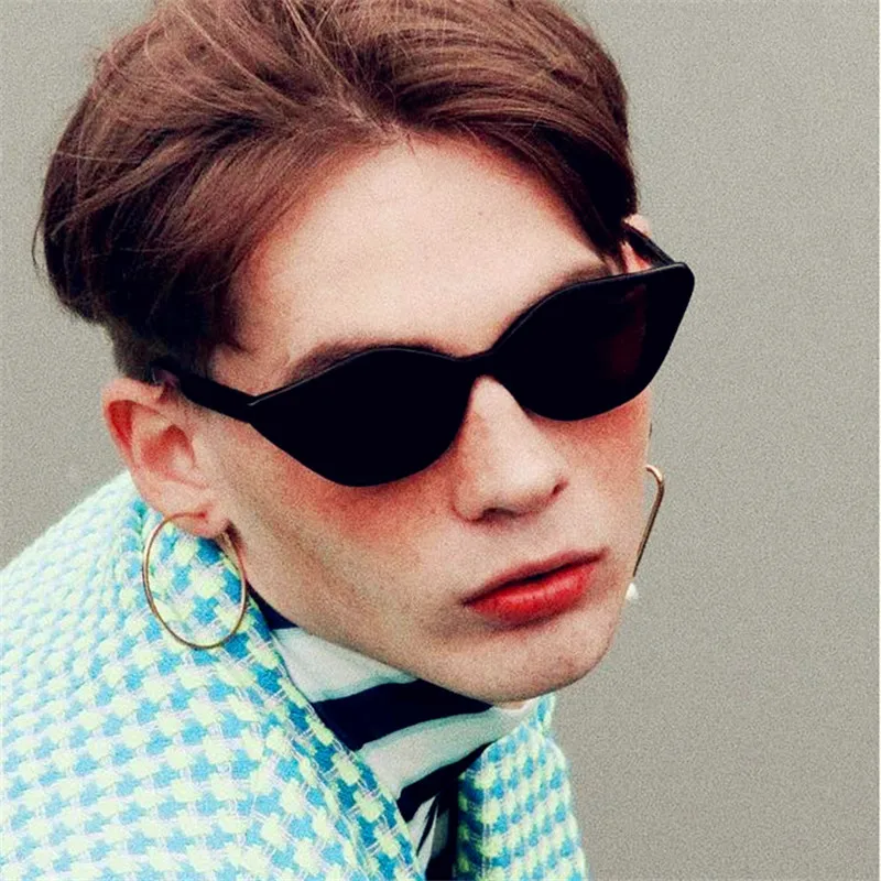 CURTAIN Oculos Lunette de Soleil New Classic Sunglasses Men Brand Designer Mirror Cat Eye Star Style Rays Protection | Аксессуары для