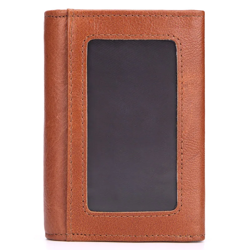 Зеркальный маленький кошелек SUNNY New Desig из натуральной кожи для мужчин