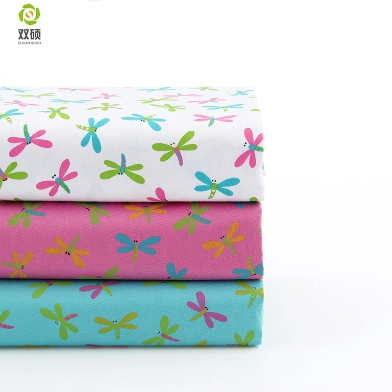 

Shuanshuo Dragonfly Print Cotton Fabric Telas Tecido Quilting Tissu Sewing Tissus Meter Patchwork Fabric40*50cm 45PCS/Lots