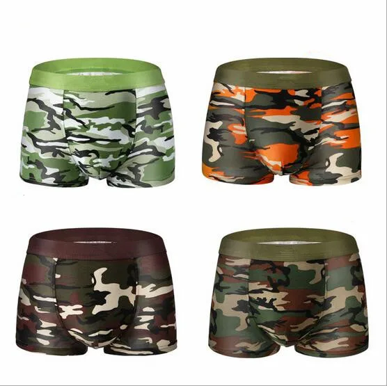Трусы-боксеры мужские в стиле милитари классические камуфляжные пикантные