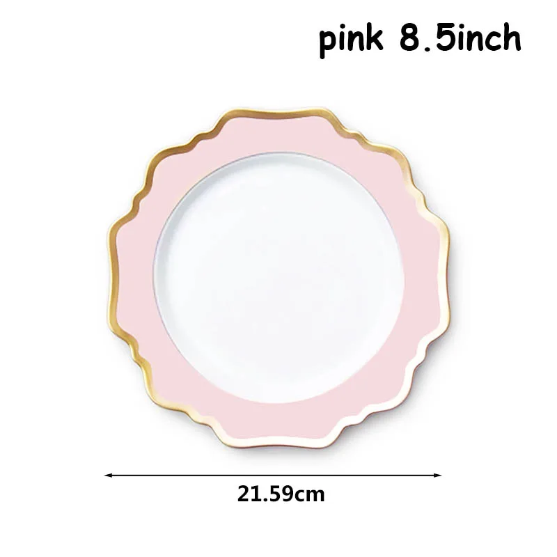 Pink-8.5 Набор керамических тарелок Подсолнух, поднос для еды, скандинавские столовые приборы, тарелка для десерта, хлеба, свадебный подарок, Сервировочные блюда для тортов, тарелка 1 шт - Цвет: Pink-8.5