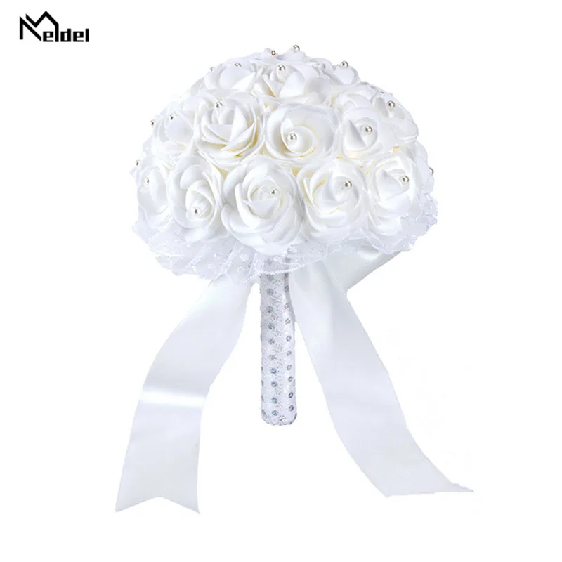 Свадебный букет Meldel свадебная подружка невесты цветок искусственная Роза