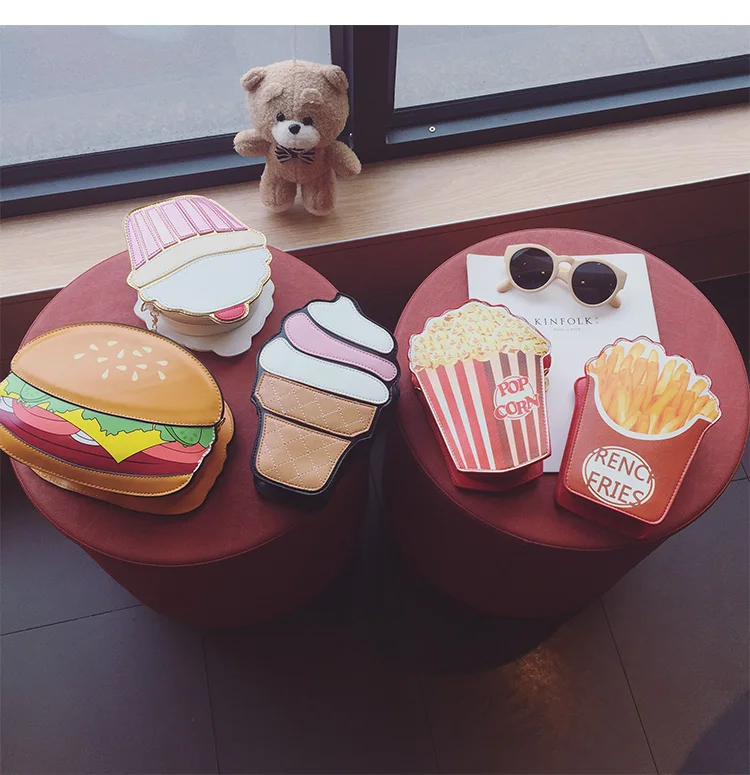 Горячая Персонализированная Мода гамбургер картофель фри попкорн Моделирование