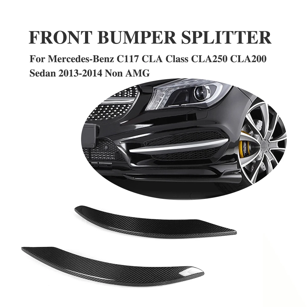 

2PCS Carbon Fiber Fender Trims Side Bumper Decoration for Mercedes Benz C117 CLA Class CLA250 CLA200 Sedan 2013-2014