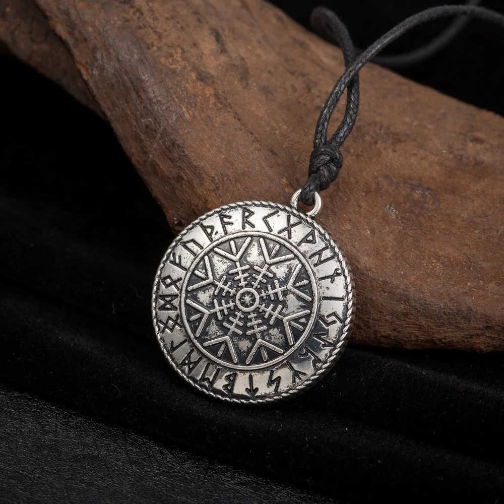 Мужское колье с кулоном в стиле викингов кулон Talisman Asatru Pagan|helm of awe|men pendantpendant men |